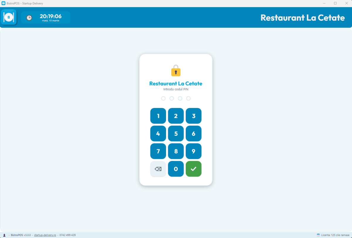 BistroPOS — Ecran de login