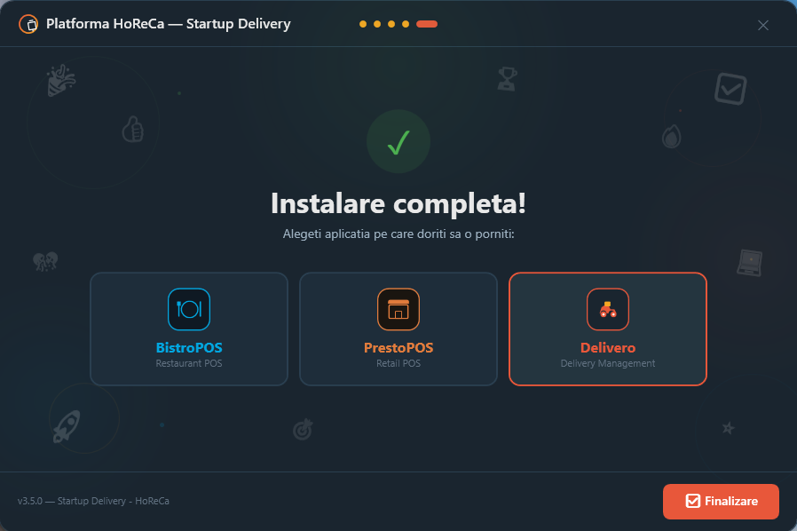 Instalare completa - alegere aplicatie