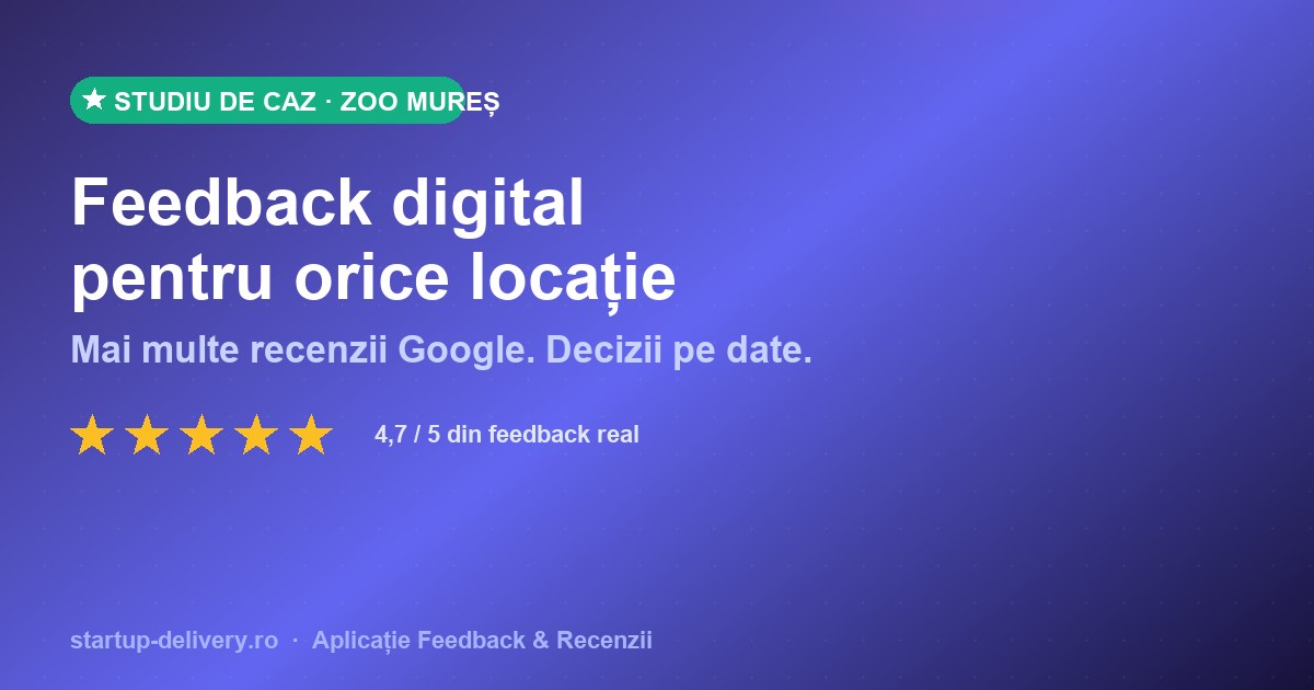 Studiu de caz Zoo Mureș: feedback digital care aduce recenzii Google