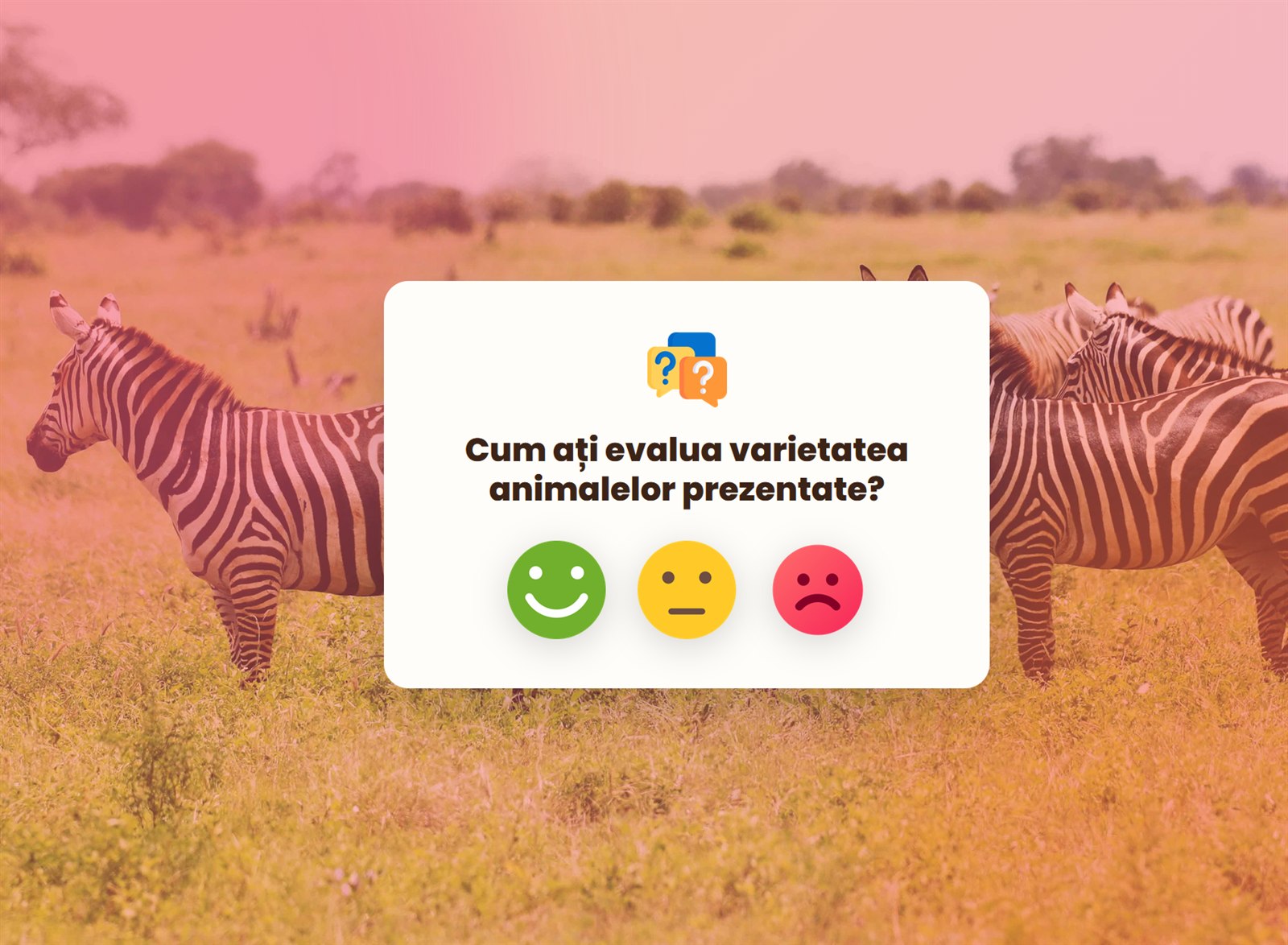Chestionar de satisfactie clienti cu evaluare smiley