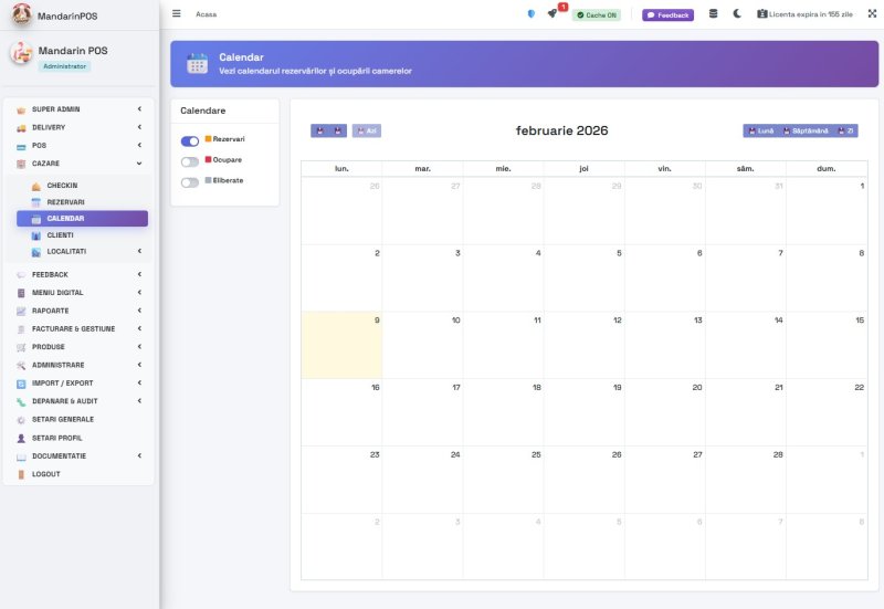 Calendar rezervări hotel - soft hotel și pensiune