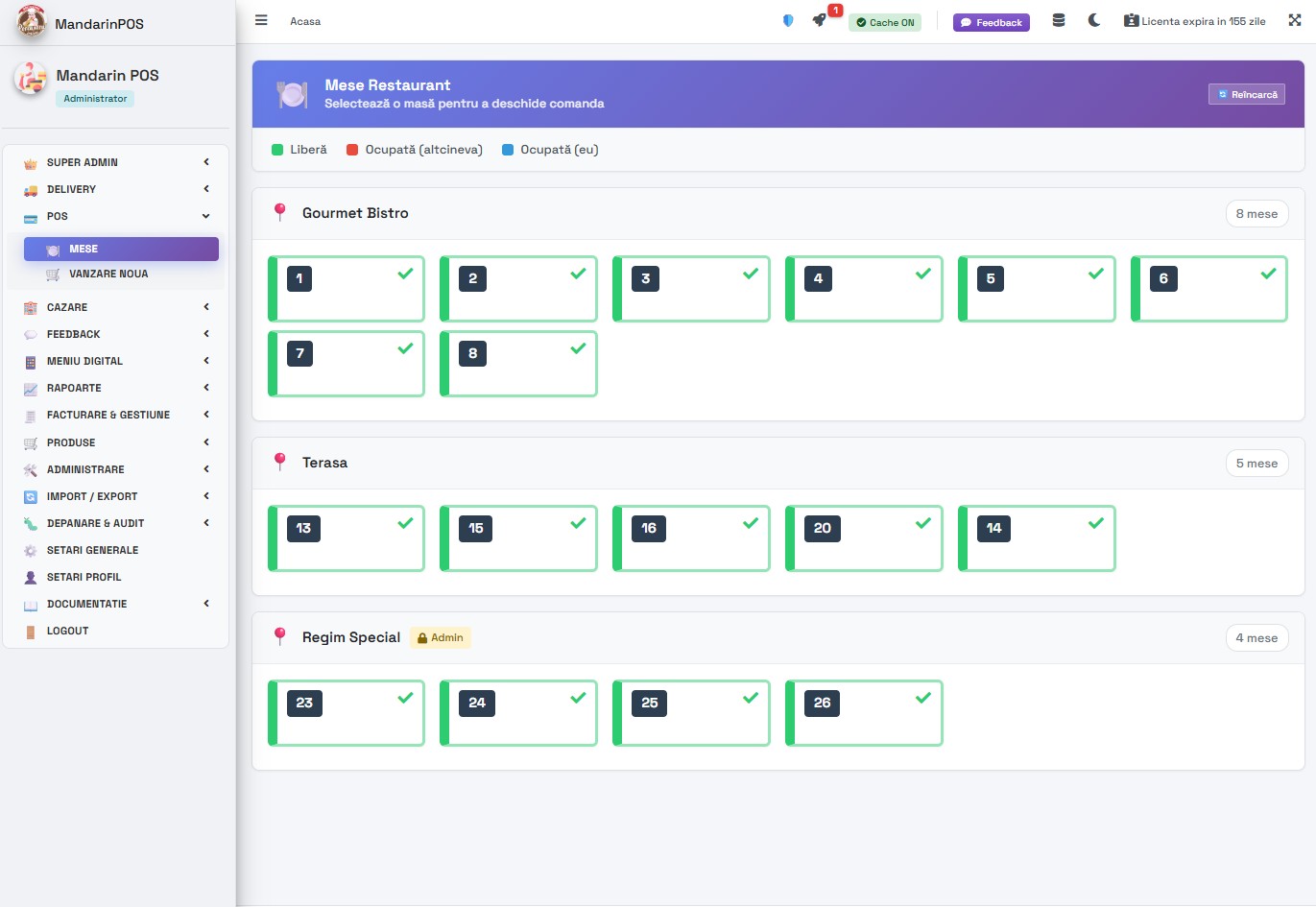 Layout mese restaurant