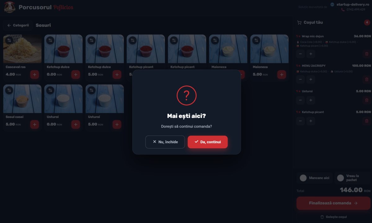 Self order kiosk — mesaj de verificare Mai ești aici pentru clienții inactivi