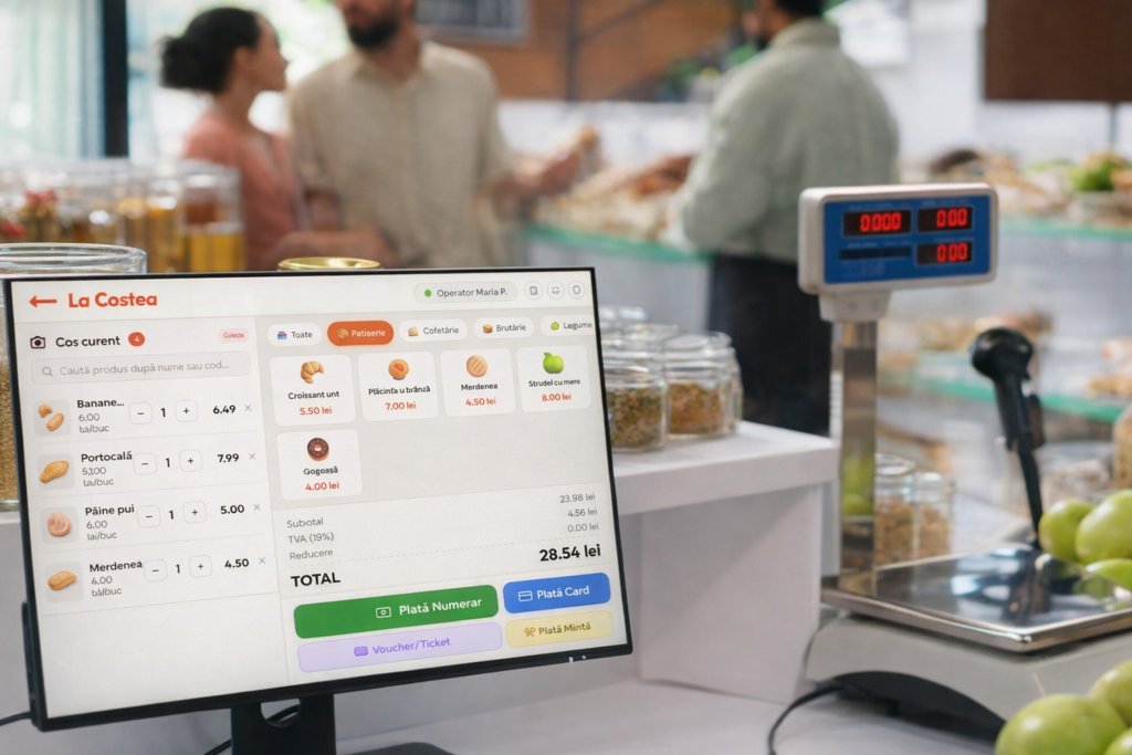 PrestoPOS — Soft Magazin cu POS Touch, Scanner și Integrare Open Food Facts