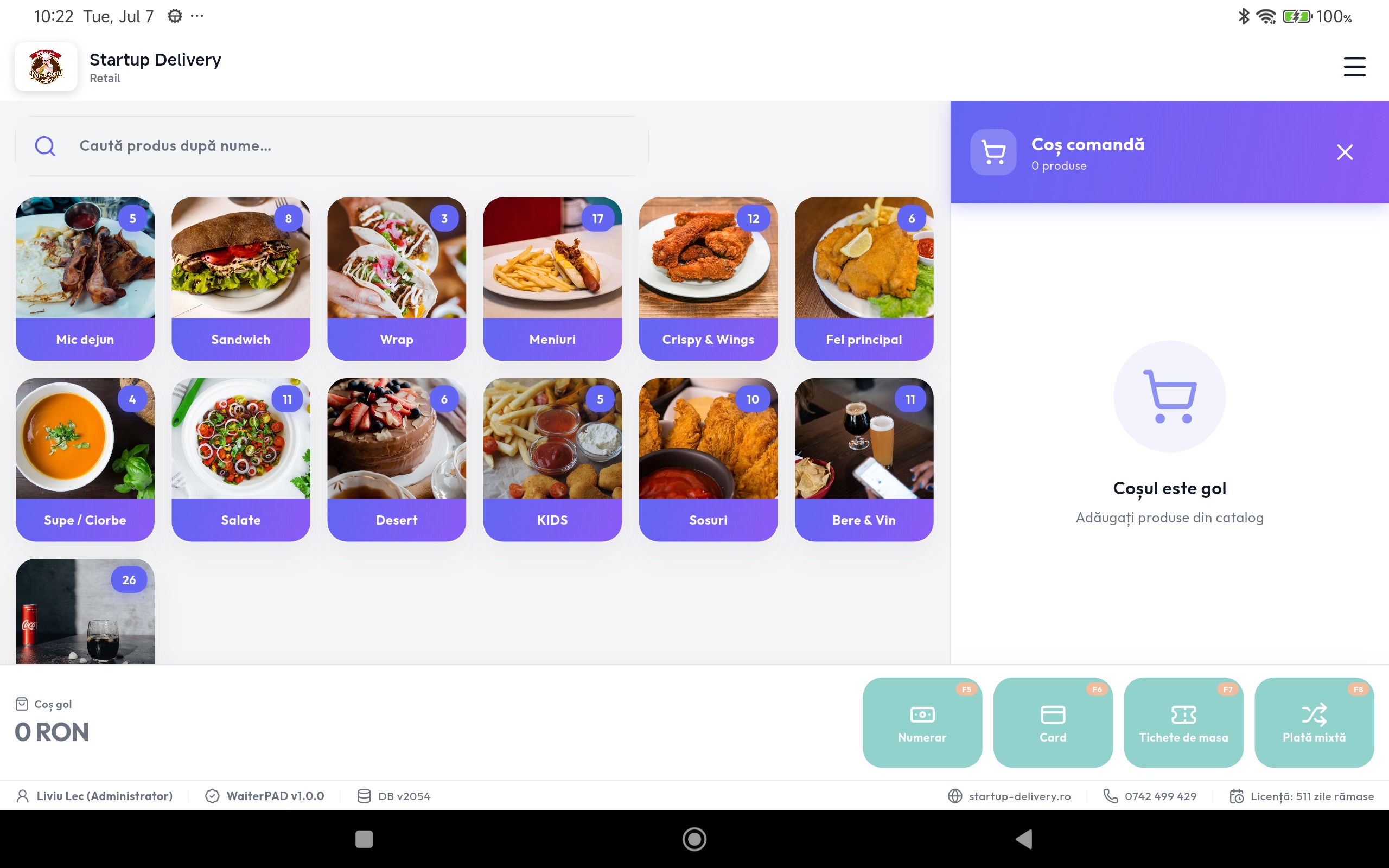 Ecran principal retail — catalog — WaiterPad mod retail